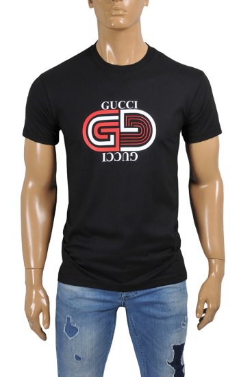 GUCCI cotton T-shirt with front print 321 - Click Image to Close