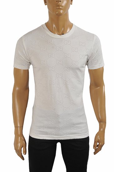 GUCCI T-shirt With Signature GG Print 304 - Click Image to Close