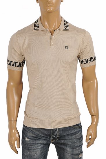 FENDI men's polo shirt, FF print 44 - Click Image to Close