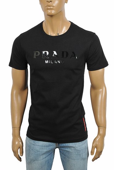 PRADA Men's t-shirt with front logo print 118 - Click Image to Close