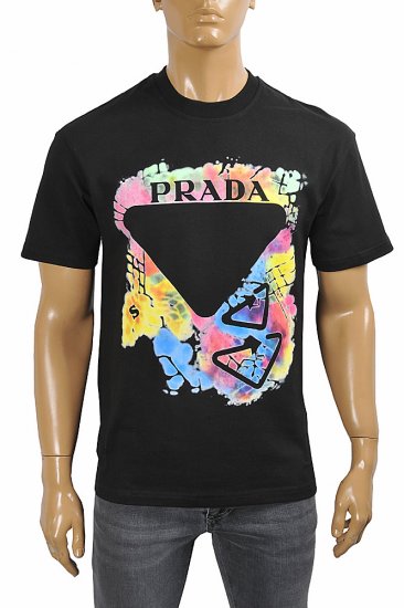 PRADA Men's t-shirt with front logo print 119 - Click Image to Close