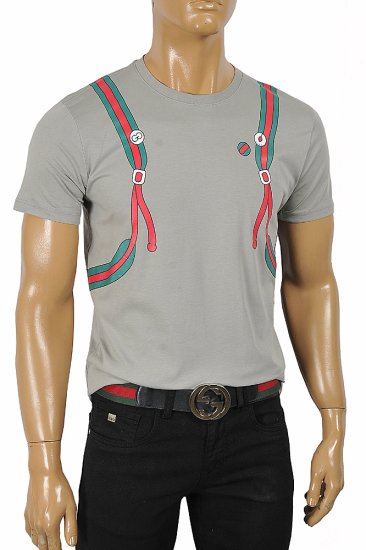 GUCCI Men's Backpack Print Cotton Tee 290 - Click Image to Close