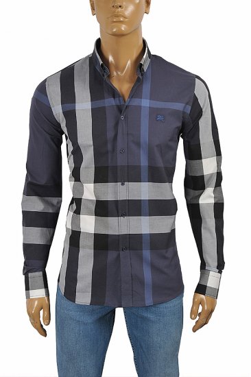 BURBERRY Men's Long Sleeve Dress Shirt 245 - Click Image to Close
