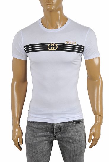 GUCCI cotton T-shirt with front print 256 - Click Image to Close