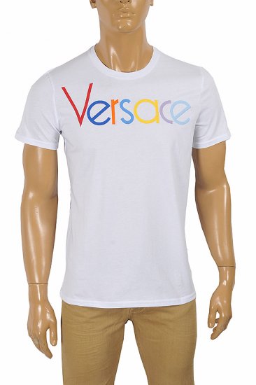VERSACE men's t-shirt with front embroidery 123 - Click Image to Close