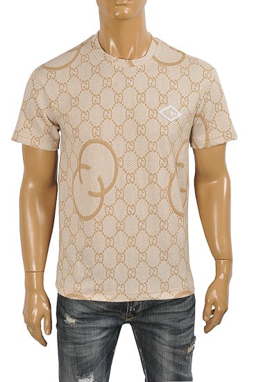 GUCCI T-shirt With Signature GG Print 312 - Click Image to Close