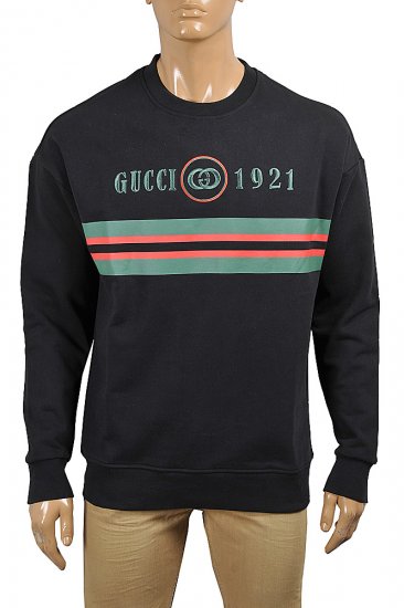 GUCCI Men's cotton sweatshirt with logo embroidery 125 - Click Image to Close
