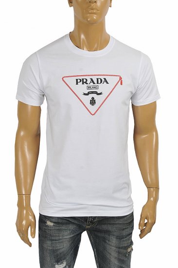 PRADA Men's t-shirt with front logo print 117 - Click Image to Close