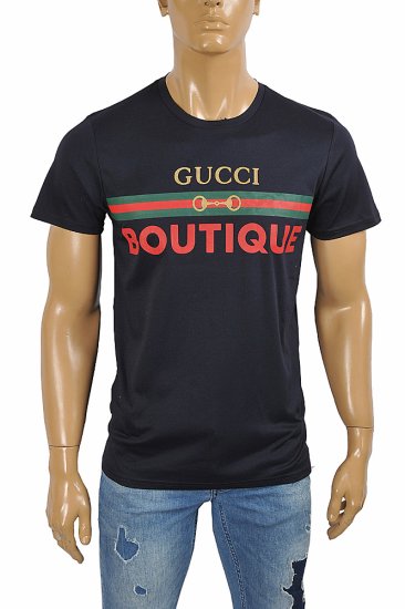 GUCCI Men's Boutique print T-shirt 298 - Click Image to Close