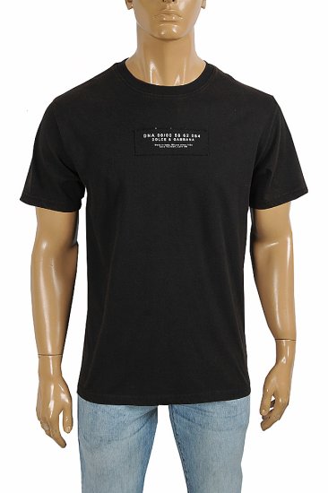 DOLCE&GABBANA Men's T-Shirt With Rubberized Patch 275 - Click Image to Close