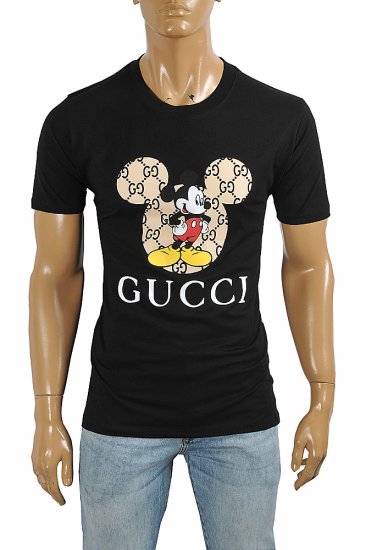 GUCCI Men's T-shirt With Mickey Mouse Print 309 - Click Image to Close