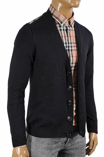 BURBERRY men cardigan button down sweater 265 - Click Image to Close