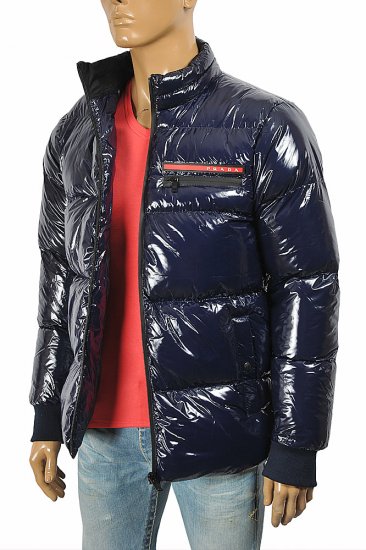 PRADA Men's Light Nylon Puffer Jacket 44 - Click Image to Close