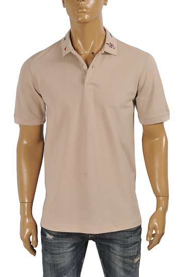 GUCCI Men's cotton polo with Kingsnake embroidery 405 - Click Image to Close
