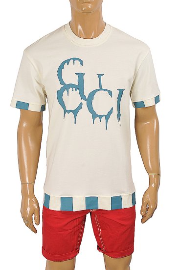 GUCCI cotton T-shirt with front print 316 - Click Image to Close