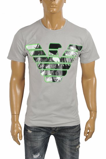EMPORIO ARMANI Men's T-Shirt With Front Logo Print 124 - Click Image to Close