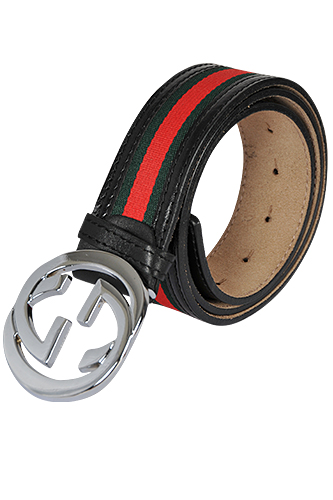 GUCCI Double G Buckle Belt With Red And Green Stripe 19 - Click Image to Close