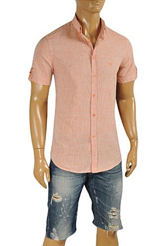 EMPORIO ARMANI Men's Short Sleeve Shirt #253 - Click Image to Close