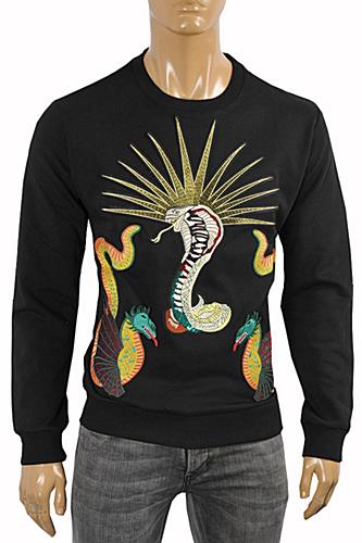 GUCCI Men's Cotton Sweatshirt With Kingsnake Print #359 - Click Image to Close