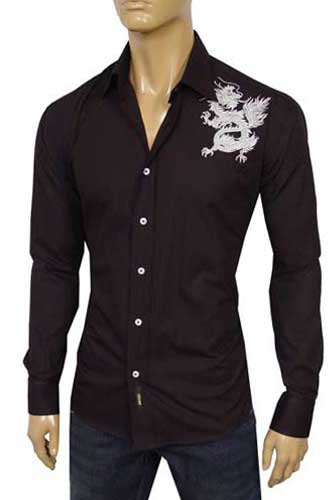 VERSACE Men Fitted Dress Shirt #118 - Click Image to Close