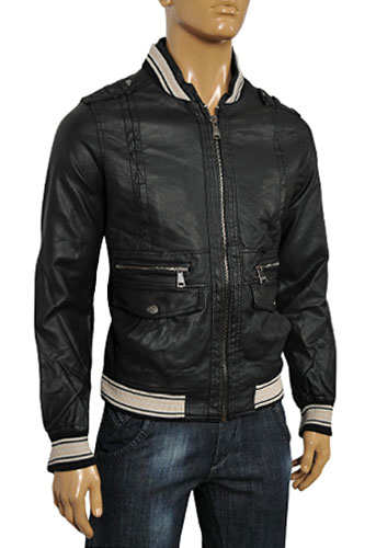DOLCE & GABBANA Men's Artificial Leather Jacket #375 - Click Image to Close