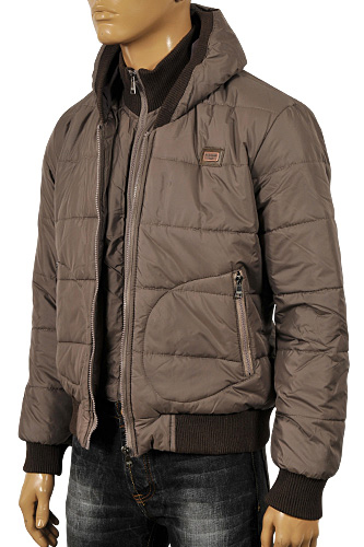 DOLCE & GABBANA Men's Hooded Warm Jacket #395 - Click Image to Close