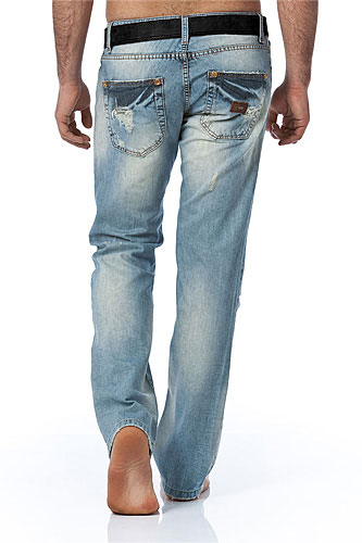 EMPORIO ARMANI Mens Washed Jeans With Belt #98 - Click Image to Close