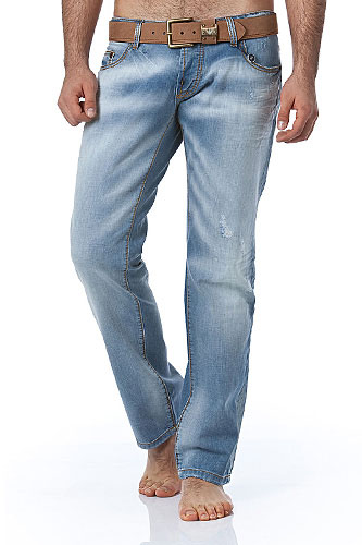 EMPORIO ARMANI Mens Washed Jeans With Belt #99 - Click Image to Close