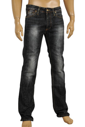GUCCI Men's Normal Fit Jeans In Black #61 - Click Image to Close
