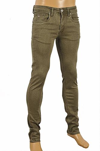 GUCCI Men's fitted stretch jeans with Bee leather batch #94 - Click Image to Close