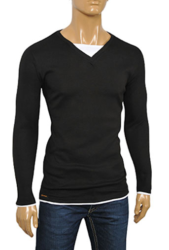 EMPORIO ARMANI Men's Cotton Long Sleeve Shirt #215 - Click Image to Close