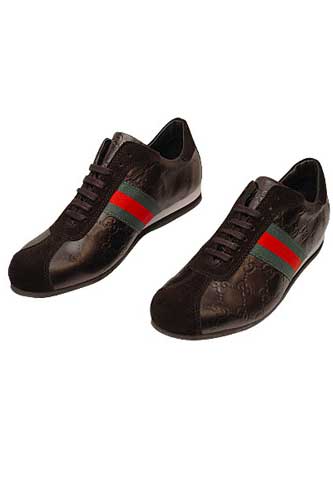 GUCCI Mens Leather Sneakers Shoes #198 - Click Image to Close