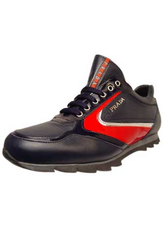 PRADA Mens Leather Sneakers Shoes #178 - Click Image to Close