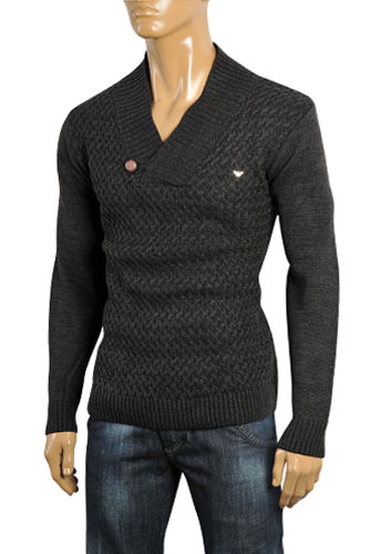 ARMANI JEANS Men's Knit Warm V-Neck Sweater #160 - Click Image to Close