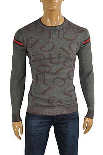 GUCCI Men's Stripe Fitted Knit Sweater #95 - Click Image to Close