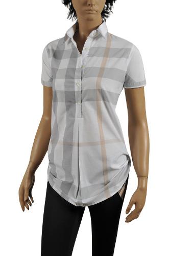 BURBERRY Ladies Short Sleeve Shirt #156 - Click Image to Close