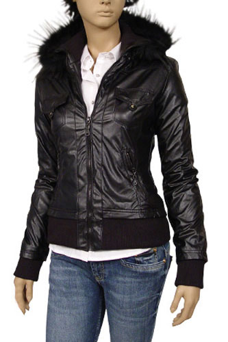 DOLCE & GABBANA Ladies Artificial Leather/Fur Jacket #312 - Click Image to Close