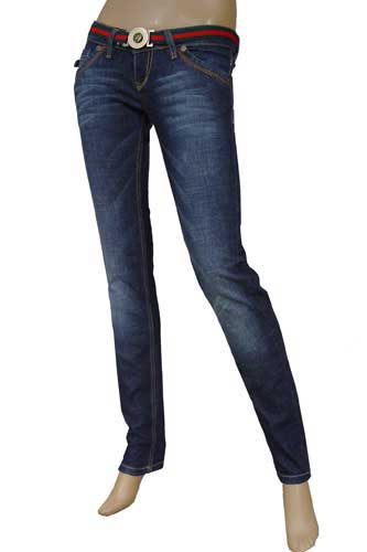 GUCCI Ladies Slim Fit Jeans With Belt #29 - Click Image to Close