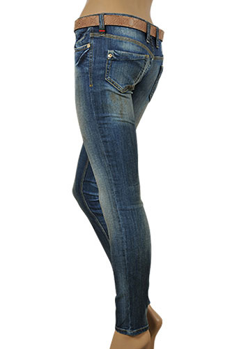 GUCCI Ladies Skinny Fit Jeans With Belt #64 - Click Image to Close