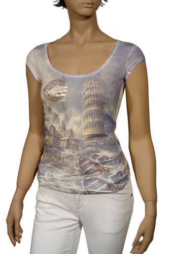 VERSACE Lady's Short Sleeve Scoop Neck Top #26 - Click Image to Close