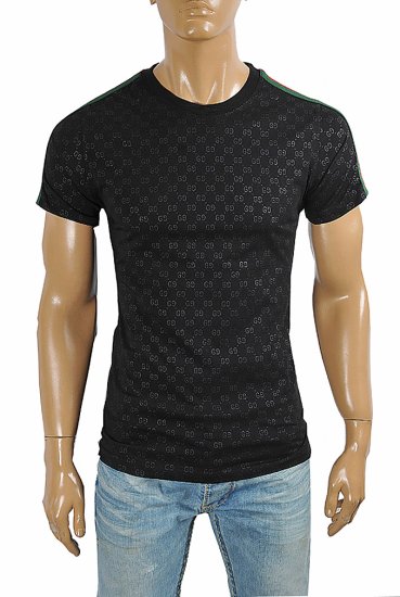 GUCCI T-shirt With Signature GG Print 313 - Click Image to Close