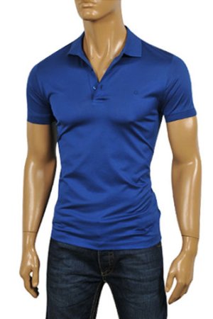 GUCCI Men's Cotton Polo Shirt In Blue #295