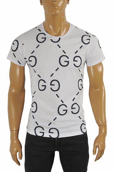 GUCCI cotton T-shirt with GG print #231 - Click Image to Close