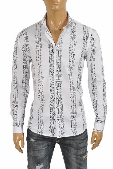 DOLCE & GABBANA Men's Dress Shirt In White 473 - Click Image to Close