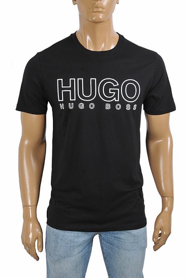 HUGO BOSS Men's T-Shirt With Front Logo Print 72 - Click Image to Close