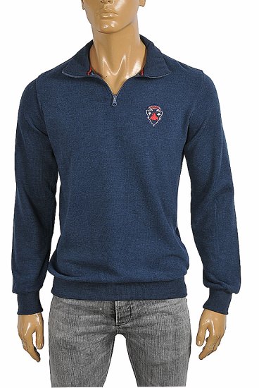 GUCCI Men's knitted sweater in navy blue color 105 - Click Image to Close
