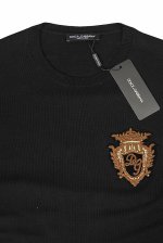 DOLCE & GABBANA men's sweater with patch logo appliquÃ© 254