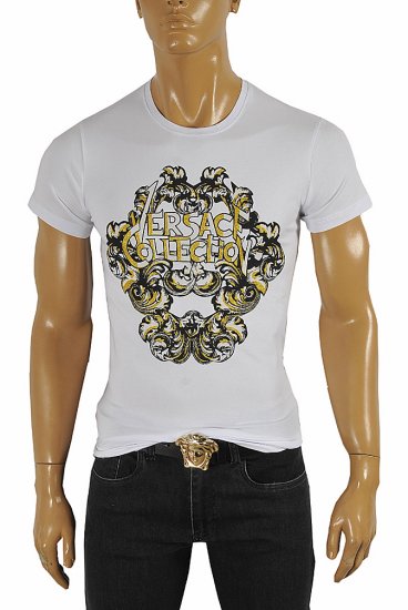 VERSACE Men's T-Shirt With Front Print #107 - Click Image to Close