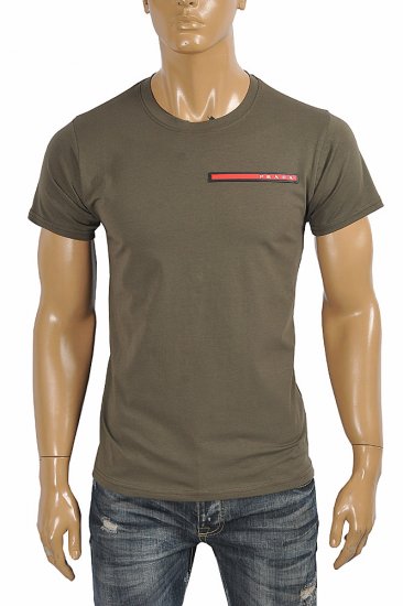 PRADA Men's t-shirt with front logo appliquÃ© 114 - Click Image to Close