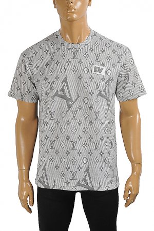 LOUIS VUITTON men's monogram print t-shirt 22